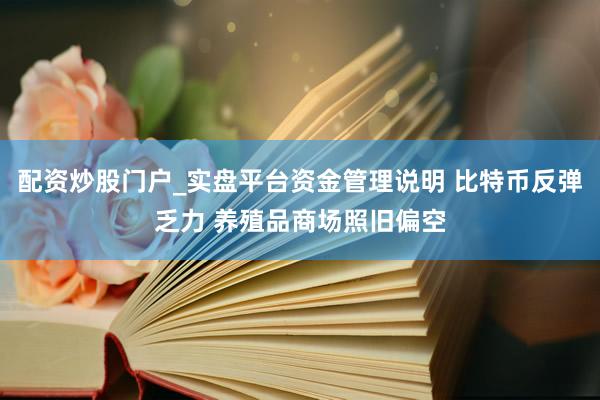 配资炒股门户_实盘平台资金管理说明 比特币反弹乏力 养殖品商场照旧偏空