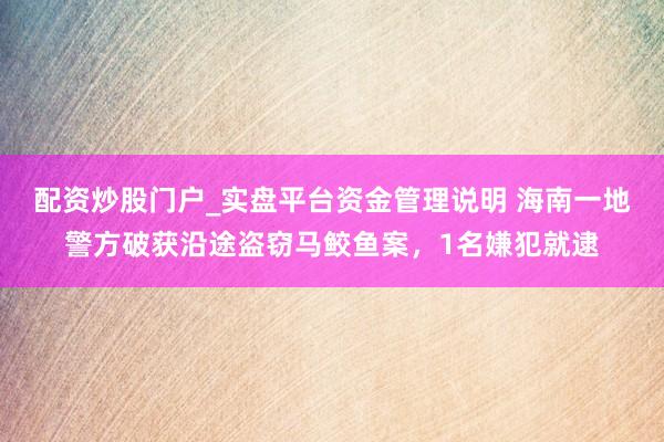 配资炒股门户_实盘平台资金管理说明 海南一地警方破获沿途盗窃马鲛鱼案，1名嫌犯就逮