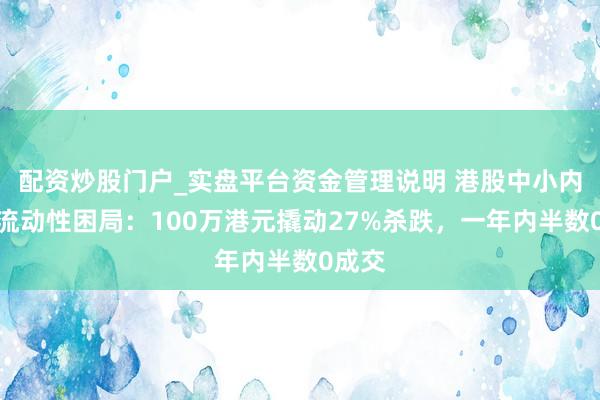 配资炒股门户_实盘平台资金管理说明 港股中小内银股流动性困局：100万港元撬动27%杀跌，一年内半数0成交